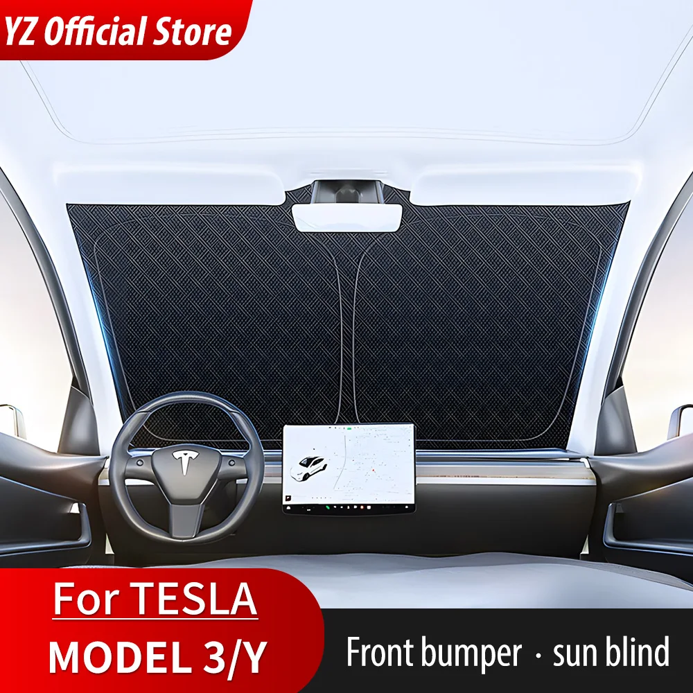 YZ For Tesla Model Y 3 2016-2023 Car Sun shade Front Window Shade Cover Visor Glass Roof Skylight UV Protection Accessories