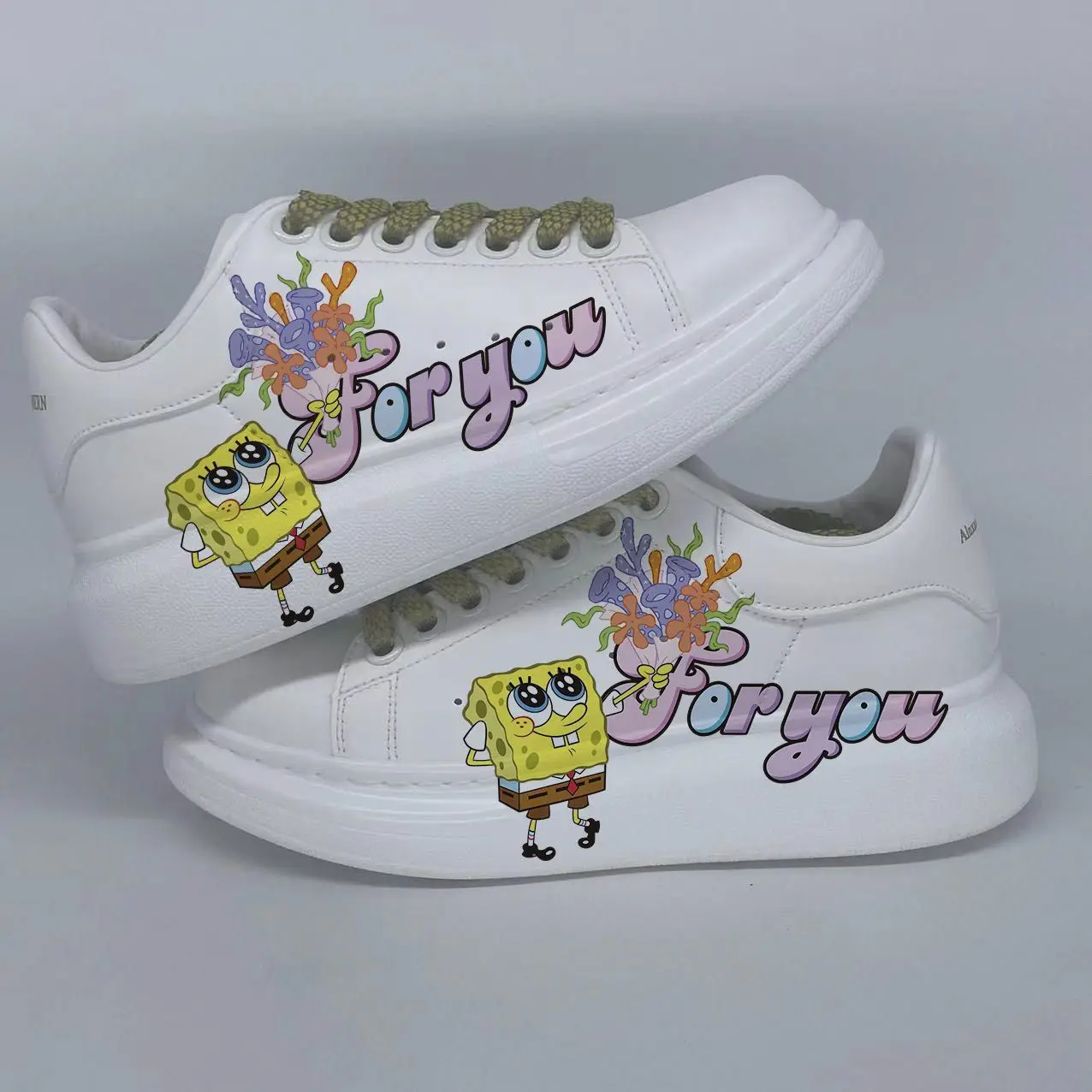 Spongebob Shoes Couple Board Shoes Anime Patrick Star Casual Sneakers 2025 New Children Tennis Shoes Height Increasing Shoes