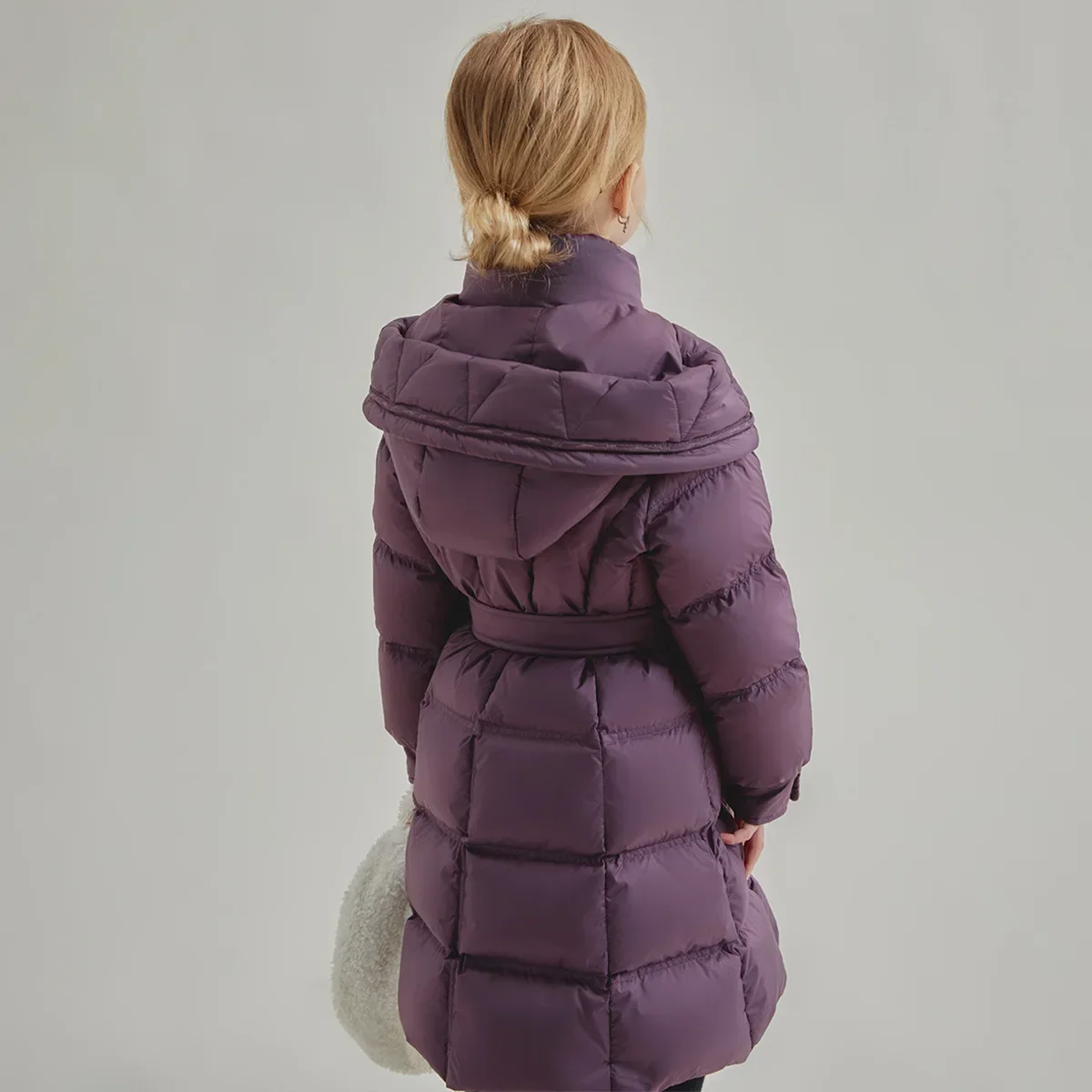 Thick Girls Warm Parka Children Jacket Winter Casual Teens Outerwear Coats Purple Hooded Snowsuit Kids Cotton Windbreaker 5-16Yr