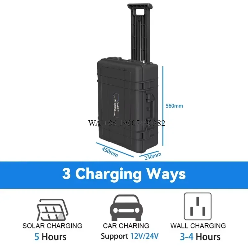 wmwmnu 3000W 3072Wh Portable Solar Generator High Capacity Backup Power Supply for Emergency RV Camping Outdoor Activities