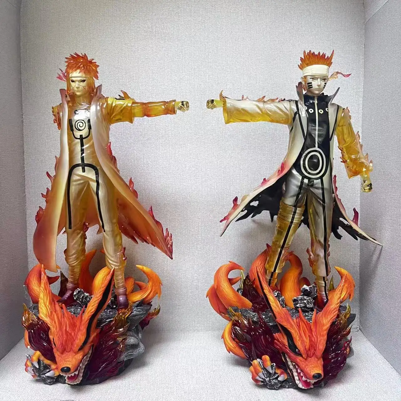 

30cm Naruto Anime Figures Minato Namikaze And Naruto Uzumaki Action Figure Statue Model Doll Collection Toys Gifts