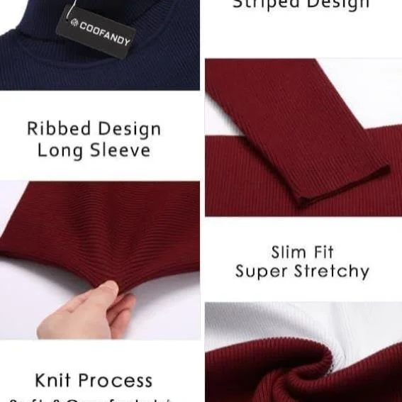 

Men's Knitted Sweater Thiened Coolmax Fiber Collar Nine Sve Length Ciwalk Suitable Knwear New Sle Winter Season
