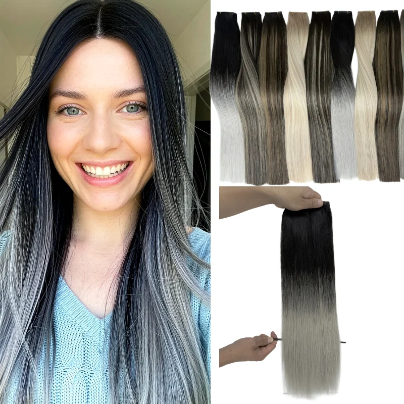 Hand Crafted Unprocessed 100% Human Hair Weft Virgin Hair 22 Inch 20 Inch No Short Hair No Split Ends Neat Weft