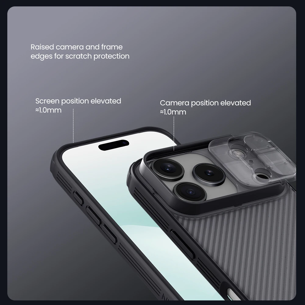 Für iPhone 17 Pro Hülle NILLKIN Fitted Case Camshield Hochwertige Schutzhülle mit Linsenschutz – Detail 8