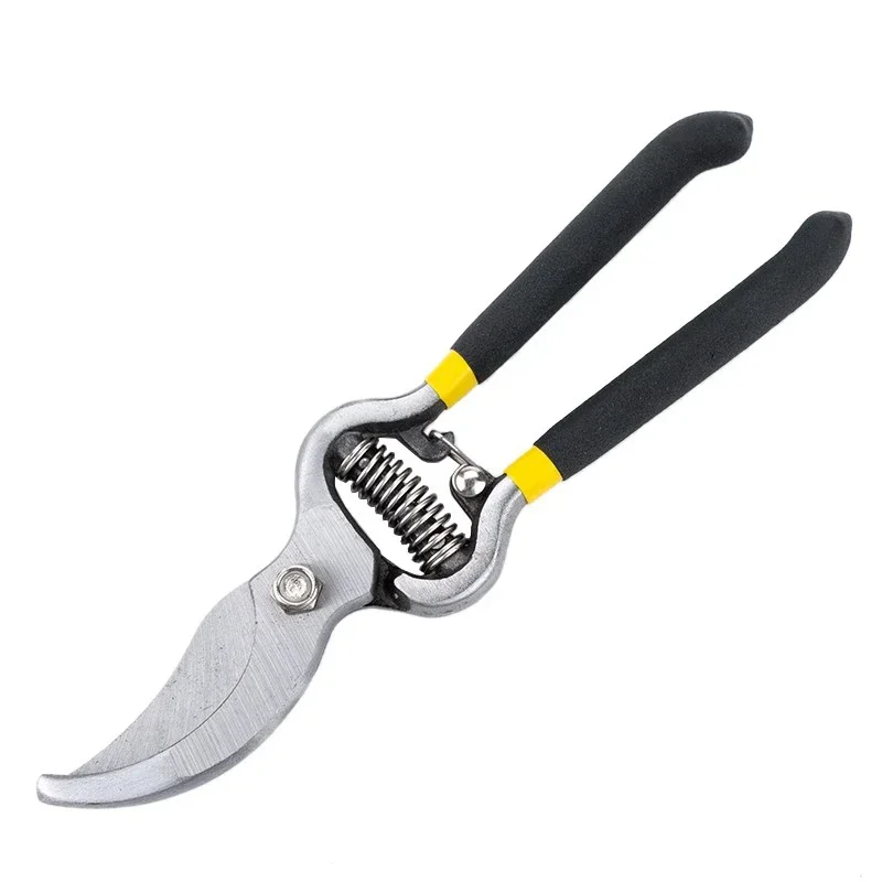 Industrial Grade Carbon Steel Pruning Potted Garden Shears  Ratchet Elbow Plastic Handle Pruner Tool garden tools