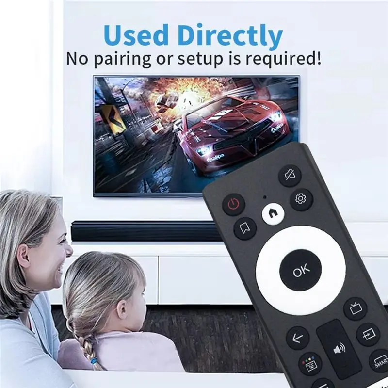 ABUO Voice Remote Control Replacement for Skyworth ART-V1 SW-for V6 English Voice Function Durable ABS Black