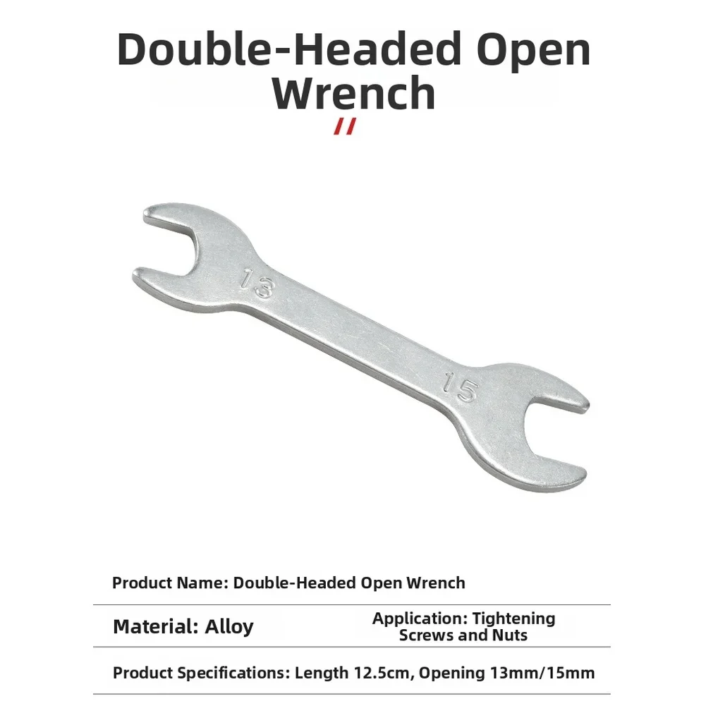 Industrial Use Double Ended Wrench 13mm and 15mm Featuring Alloy Steel Build and Optimized Design for Repeated Load