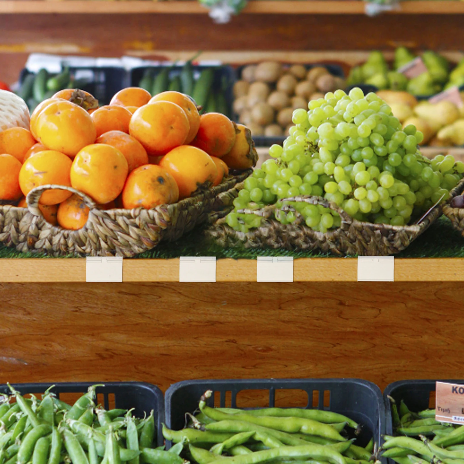 50pcs Price Sign Holder Stand Retail Display Stands Plastic Sign Holders Supermarket Shelf Labels Easy Clip