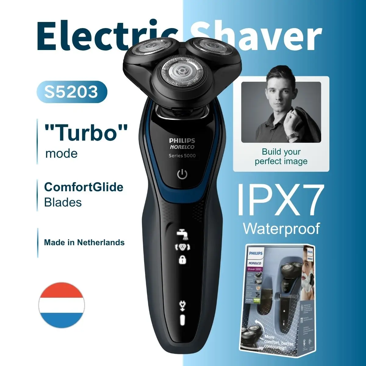 Philips Norelco Razor Shaver  series 5000 S5203,Quick Charge, with precision trimmer