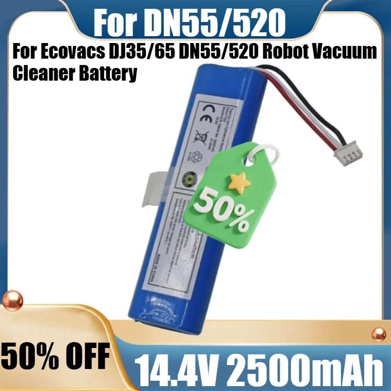 

For Ecovacs DJ35/65 DN55/520 Robot Vacuum Cleaner Battery New 14.4V 2500mAh High Quality Battery
