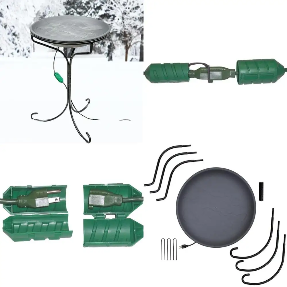 

Electric Warming System for Birds with Metal Support and Power Cable Attachment