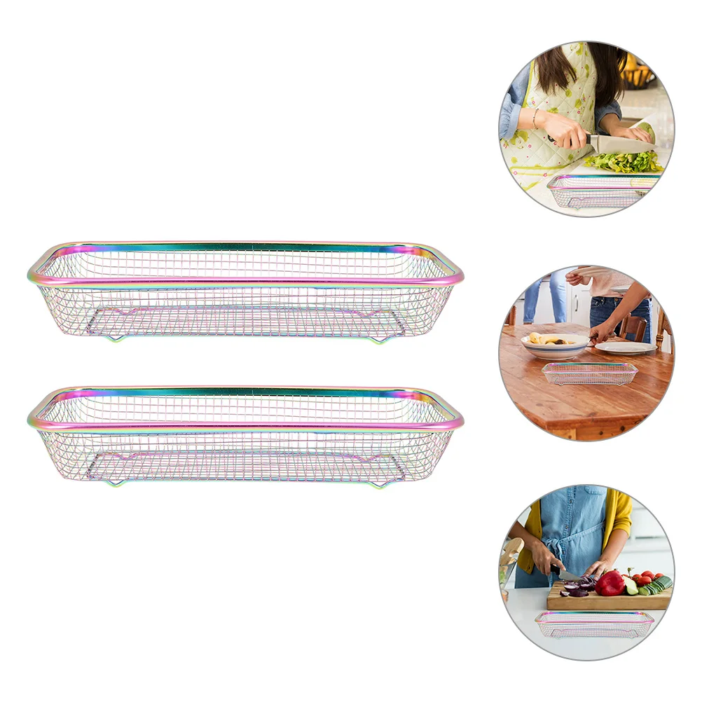 

2 Pcs Stainless Steel Chopsticks Storage 201 Cutlery Container Holder