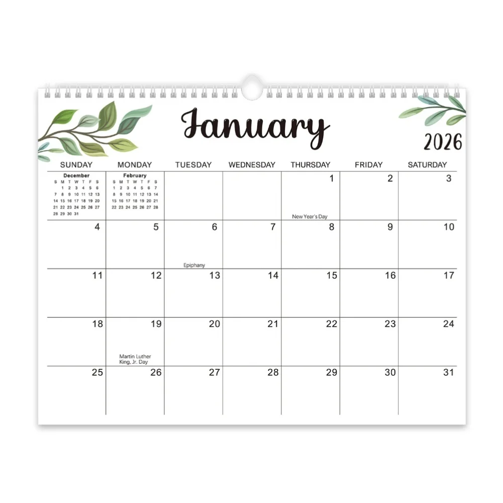 Wall Calendar 18 Months 2026-2027 Academic Schedule Planner with Spacious Monthly Layout for Efficient Planning