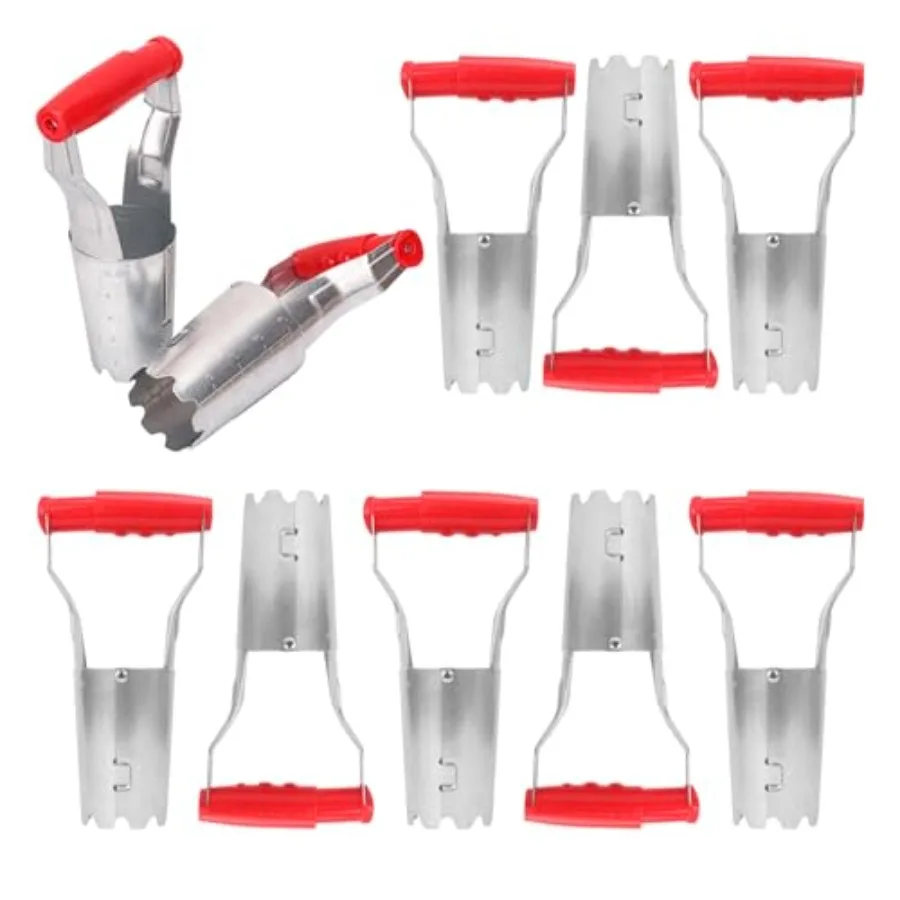 Paquete de 10 herramientas para plantar bombillas con profundidad marcada para una plantación eficiente de tulipanes y narcisos, herramienta de trasplante versátil para Gar
