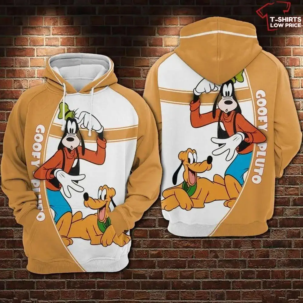 

Goofy And Pluto 3D Hoodie All Over Print 3D Men's Hoodies And Women's Hoodie