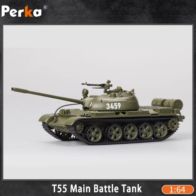 

Perka Diecast 1:64 Scale T55 Main Battle Tank Alloy Armored Vehicle Model Collection Decoration Gift Toy Static Display