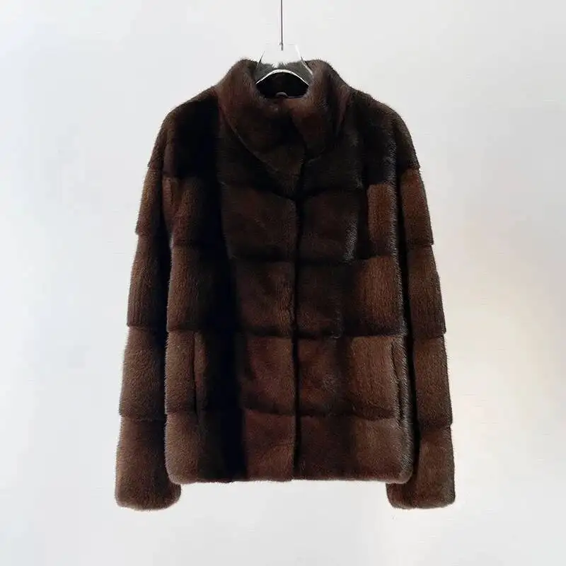 [EWQ] معطف فرو منك صناعي بأكمام طويلة بتصميم عتيق معطف فرو دافئ منفوش ومشعر وناعم للشتاء سترة جديدة تناسب الجميع ملابس خارجية فضفاضة 16O84