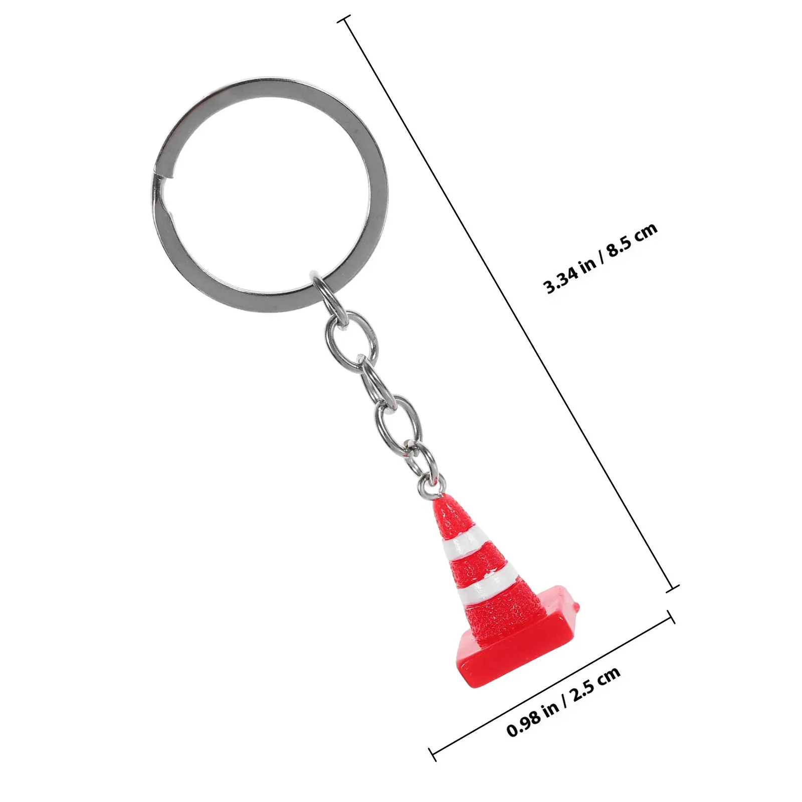 Compact Traffic Cone Key Chain Small Cute Keychain Purse Backpack Pendant Decoration Key Chain Cute Keychains Party Favors