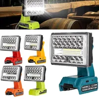 Portable LED light Outdoor Flashlight with USB&Type-C for Makita/Bosch/Dewalt/Milwaukee/Ryobi/Black&Decker/Craftsman 18V Battery