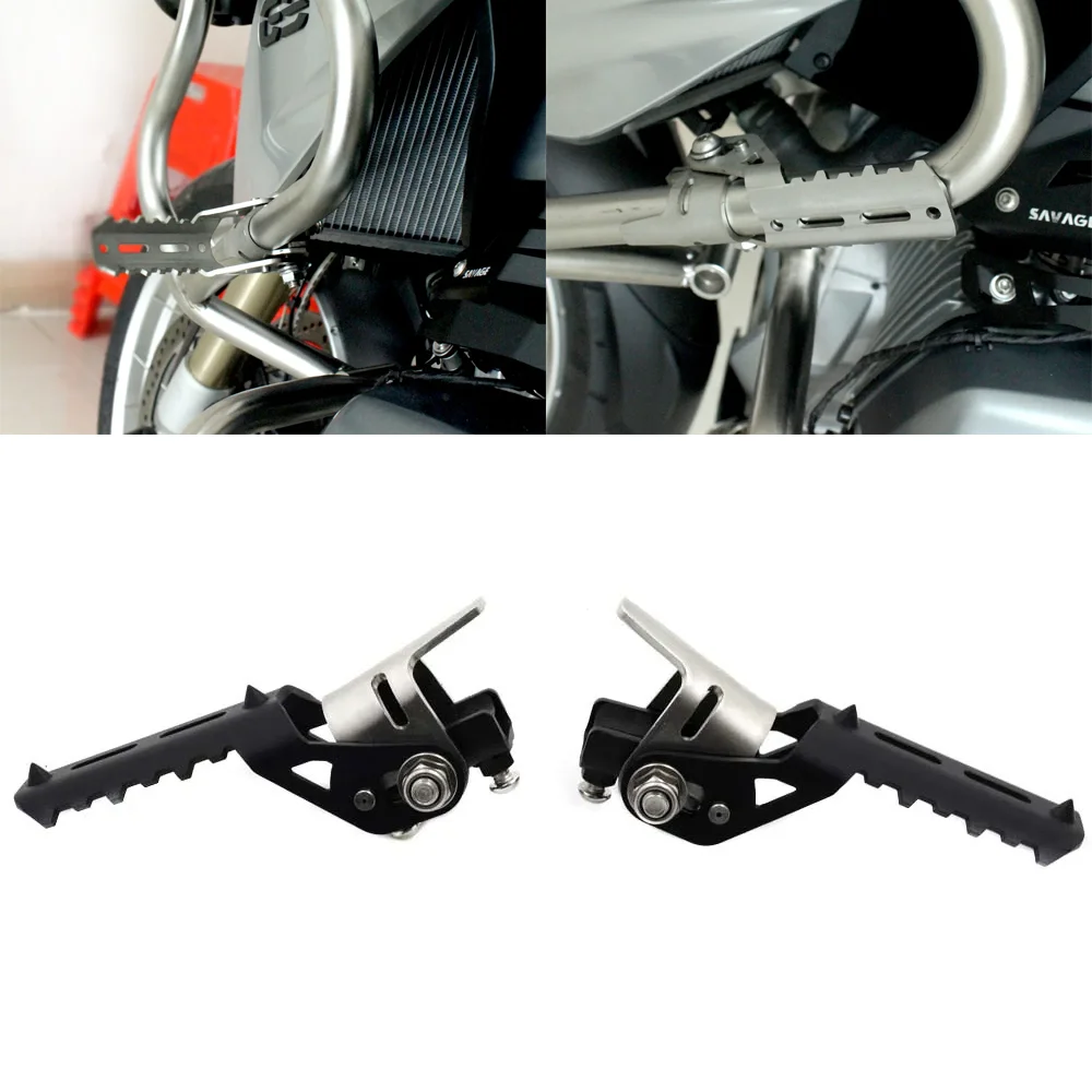 

Motorcycle Highway Front Foot Pegs Folding Footrests Clamps 22-25mm For BMW R1250GS R 1200 GS adv adventure LC HP GSA 2013-2022