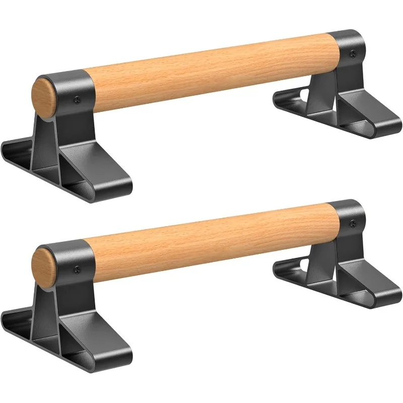 

SELEWARE Wood push up bars Parallettes bars Anti-slip Handstand Bars for Calisthenics, Fitness, Floor workouts Solid Wood with S