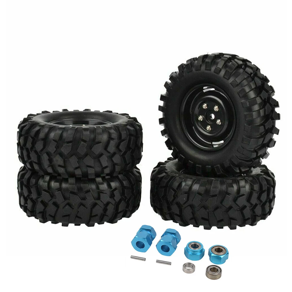 

4pcs 96mm Rubber Tires W/12mm Wheel HEX Adapters for Tamiya Grasshopper Hornet Wild One Fast Attack Chassis