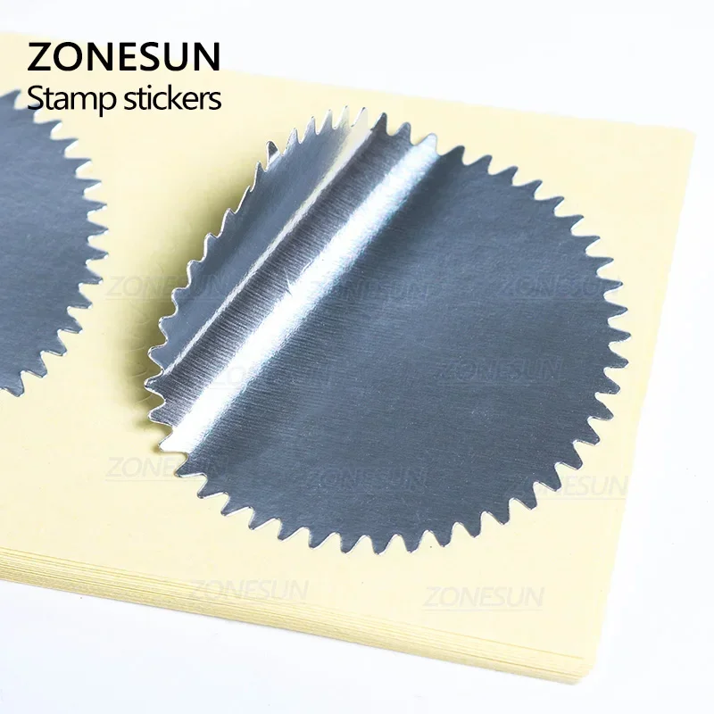 ZONESUN 100Pcs 엠보싱 스탬프 용 45mm Embosser 스티커 인증을위한 Embosser 인감 Diy 엠보싱 인감 사용자 정의