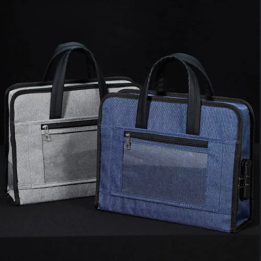 Borsa da viaggio portatile Pratica cartella portadocumenti A4 con chiusura a cerniera Valigetta per notebook multistrato durevole