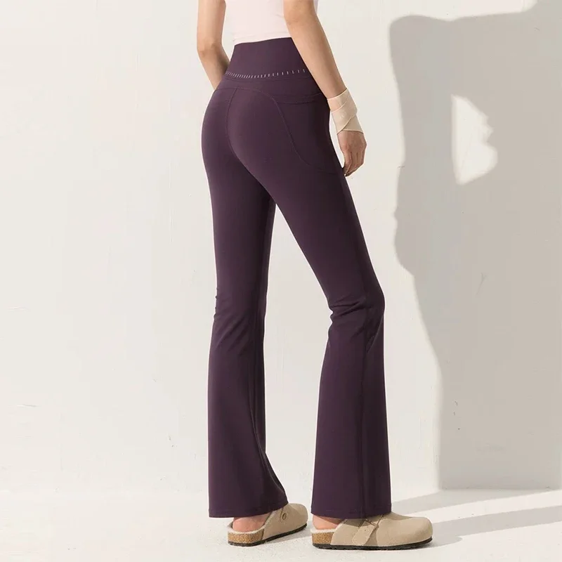 Hochgeschnittene Yoga-Hose für Damen, Mikro-Stretch, Fitness, Gym, Laufen, Po-Formend, Hüftliftend, Schlankmachende Leggings – Detail 8