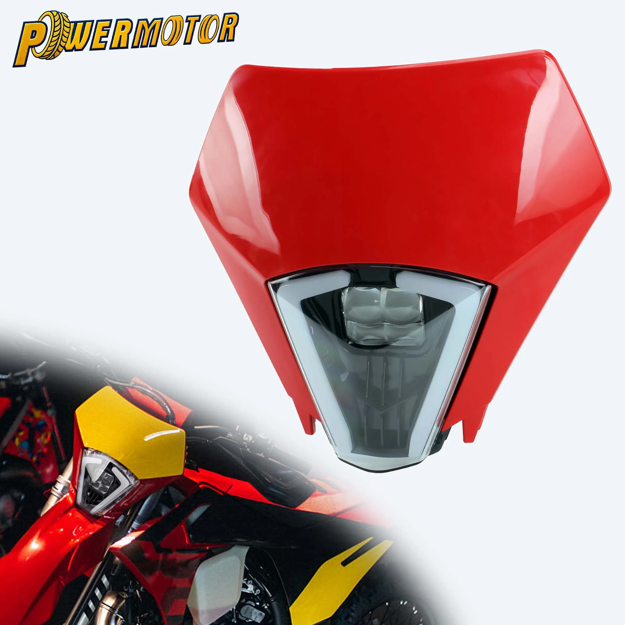 

Enduro 2024 Motorcycle LED Headlight For Gas Gas EX250 300 ES350 500 700 EC125 200 250 400 450 515 Motocross Dirt Bike HeadLamp