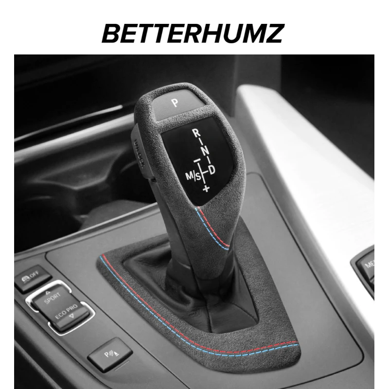 Car Gear Shift Knob Handle Cover Sticker Made of Alcantara For BMW F30 F32 F10 F20 F34 F07 F06 X5 F15 X6 F10 F25 F26 Accessories