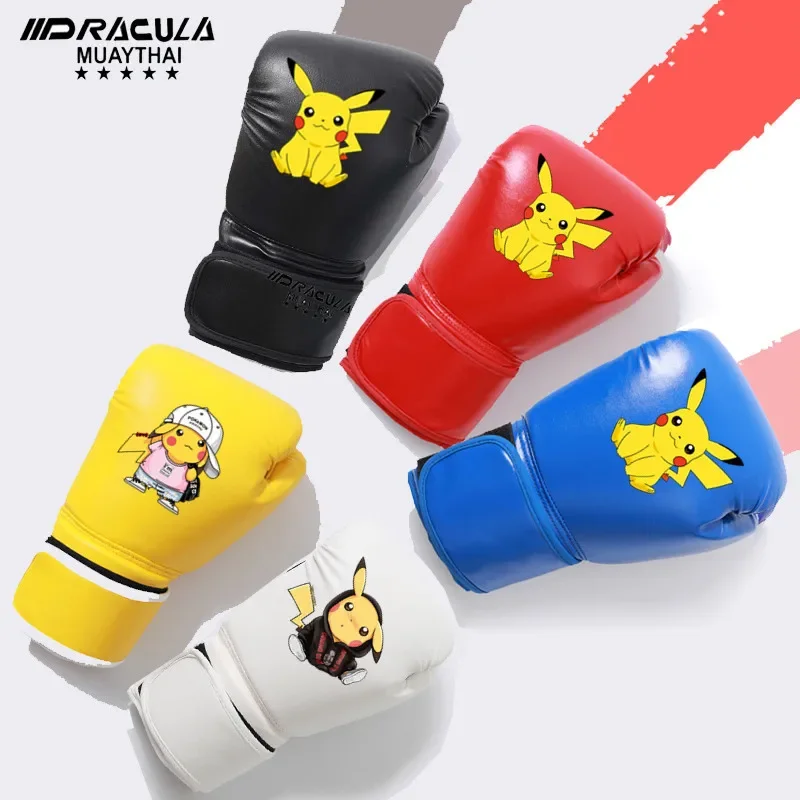 6oz 10oz Pokemon Pikachu rękawice bokserskie dla dzieci Anime profesjonalna panda walka z Muay Thai rękawice rękawice treningowe prezent