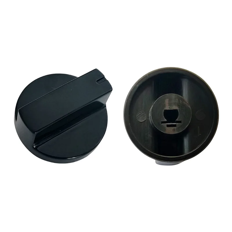 2PCS Black Gas Stove Knobs Cooker Oven Control Switch 6mm Bakelite Rotary Parts Kitchen Button Assembly Stove Repair Accessories