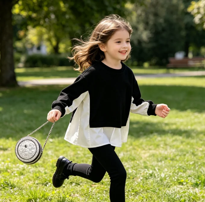 Girls' Hoodie 2026 Spring and Autumn New Children's Clothing Korean Style Girl Baby Fashion Sweet Matching Color Hoodie