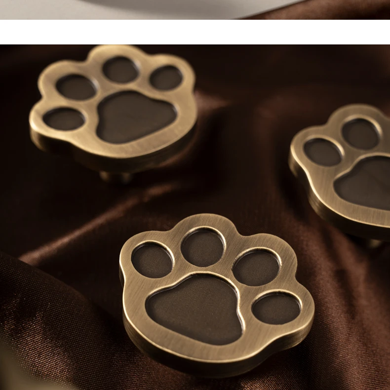 Panda furniture knob in antique brass — product image 5