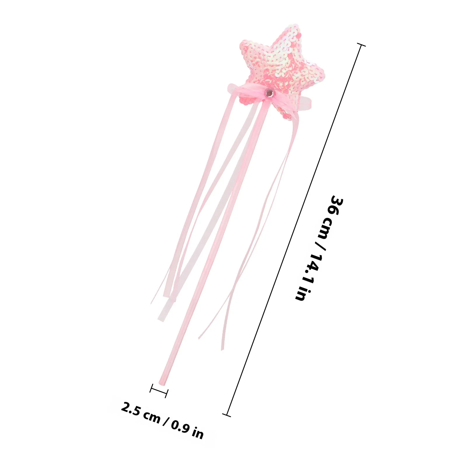 2Pcs Star Shape Fairy Stick Bright Shiny Kids Party Favors Birthday Stage Performance Props for Children Girls