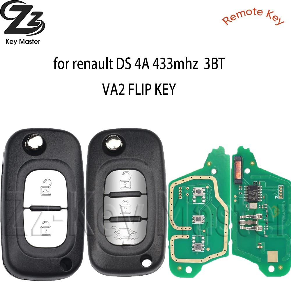 

Zz 4A Chip TWB1G767 433FSK Car Remote Key For DS Renault Kadiar Megane IV Trafic Twingo III 2014+ Duster 2016+ Benz Smart Lada