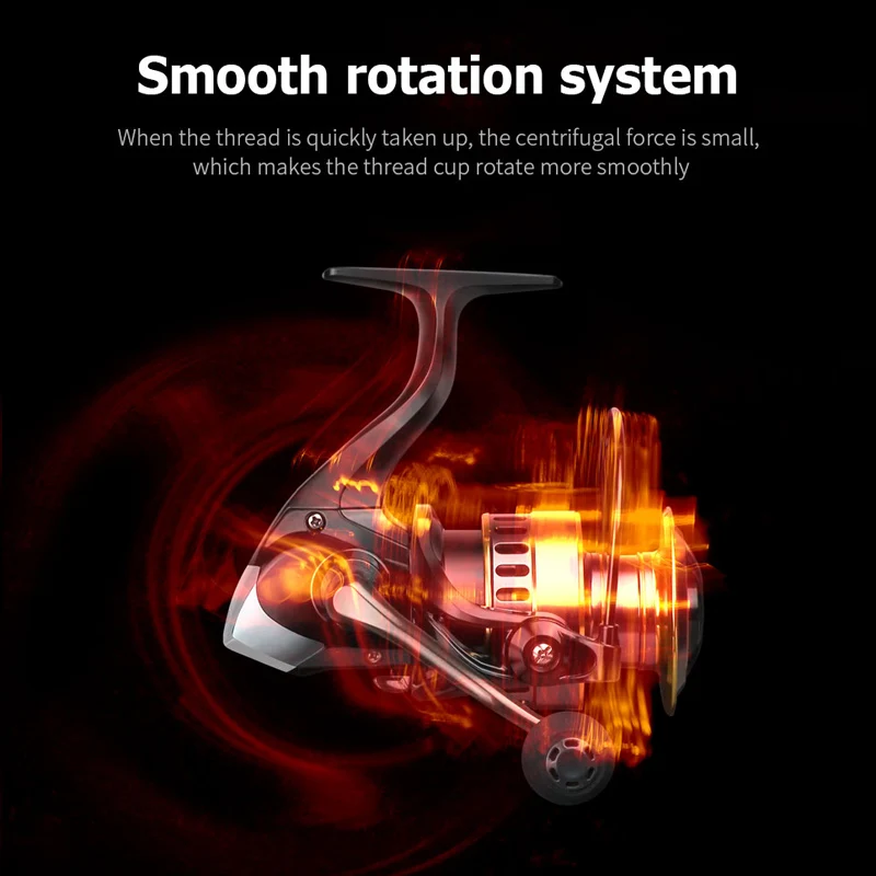 Fishing Reel HE7000 Spinning Reel Max Drag 10kg 5.2:1 High Speed Metal Spool Spinning Reel Carp Reel Fishing Accessories HE500