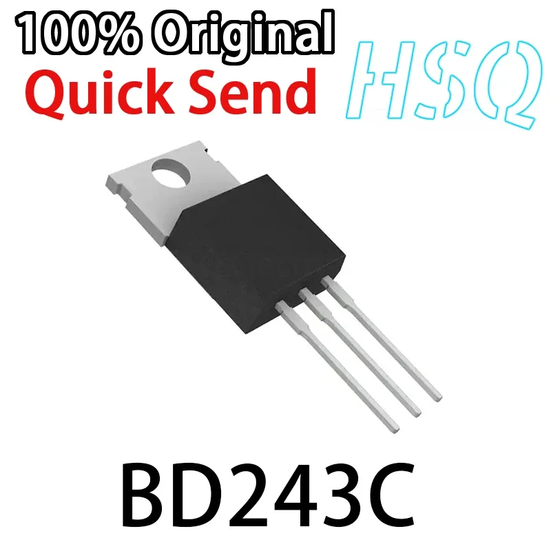 10PCS New Original BD243C BD243 Power Triode 6A/100V NPN Direct TO-220 Transistor