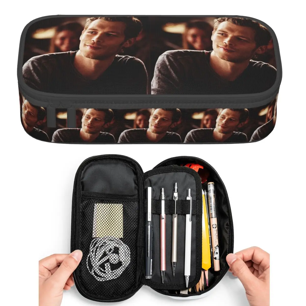 

Klaus Mikaelson Pencil Cases for Students Pen Box Pencil Bag Big Capacity Pencil Pouch Pen Holder