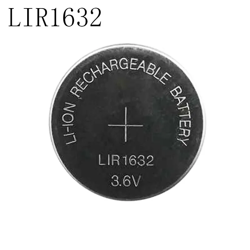 2PCS/LOT LIR1632 1632 3.6V Lithium battery Rechargeable Batteries for Remote control