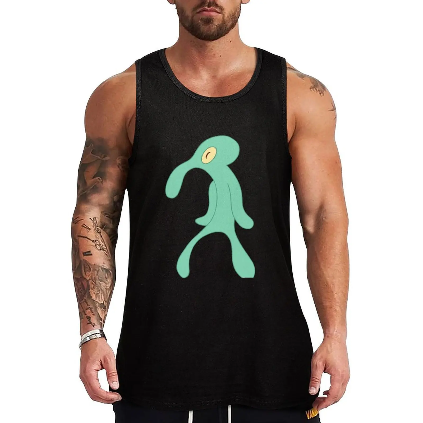 

Bold and brash - Squidward Tank Top T-shirt Men's gym Working vest Man summer clothes Men's clothing