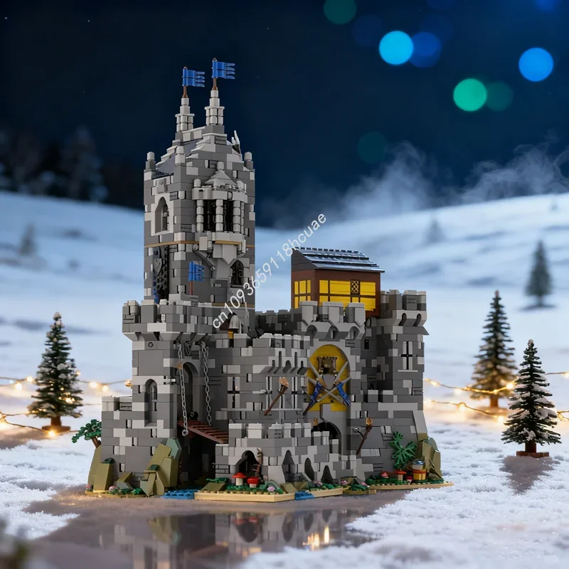 

3997pcs MOC Mountain Fortress Castle Black Model Building Blocks Construction Toys DIY Education Kids Christmas Gifts Birthday