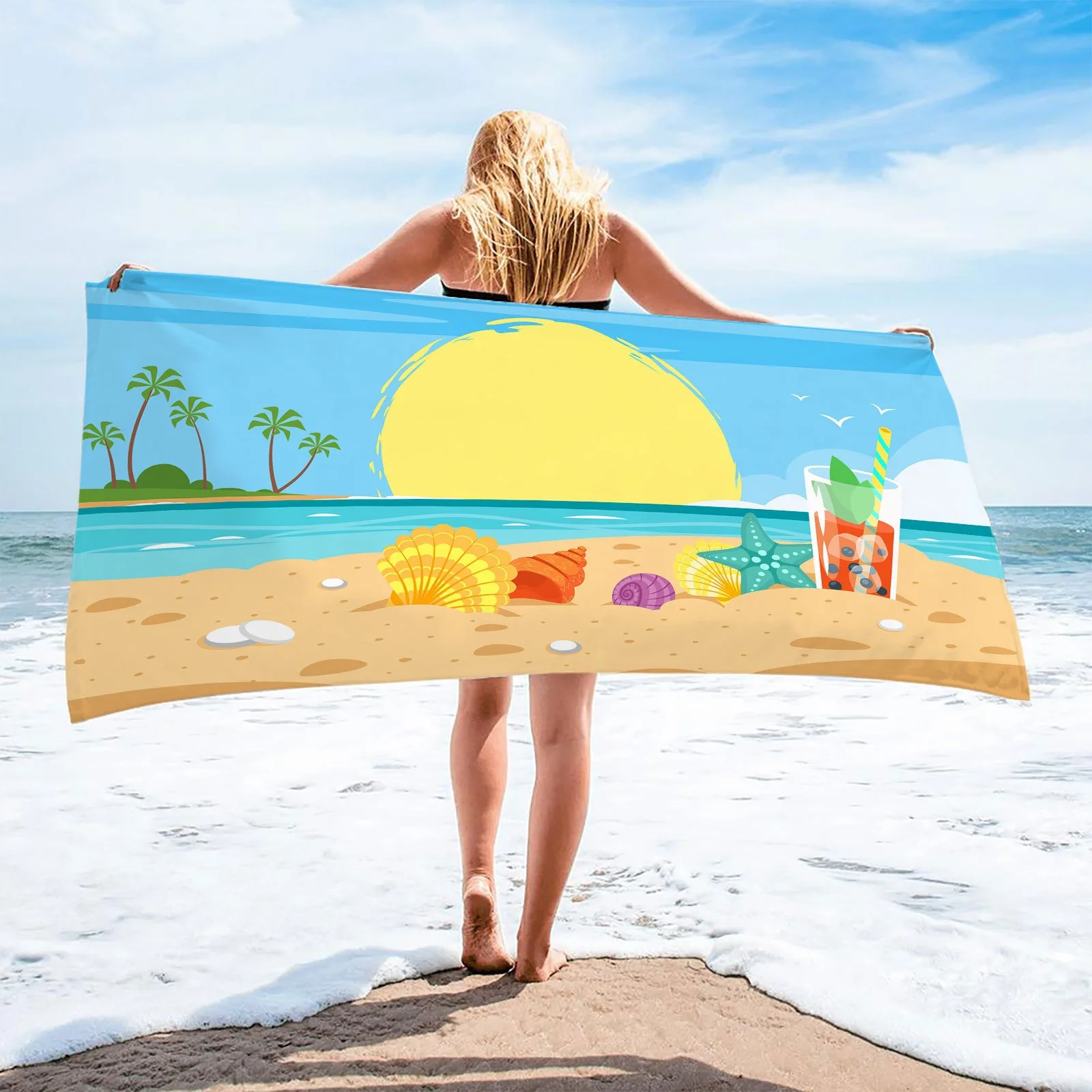 Hight Quality Microfiber Beach Towel Quick Dry Towel for Summer Seaside Travel Outdoor Sport 6 Sizes Fitness Gymnastics Jogging