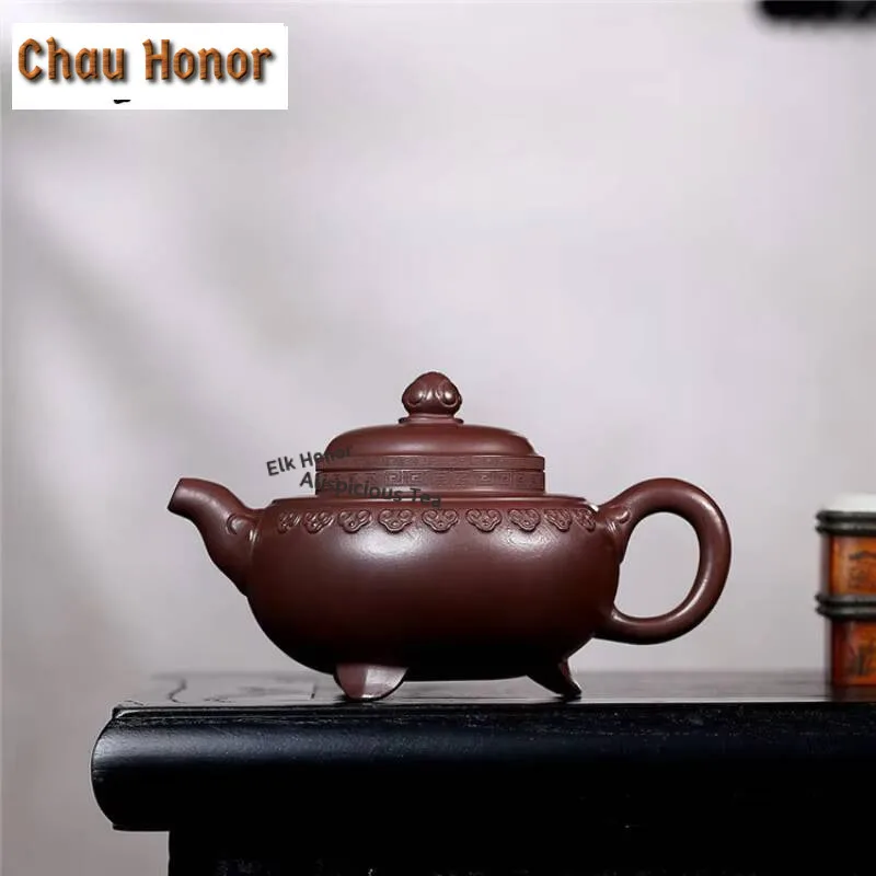

330ml Elegant Yixing Purple Clay Teapots Famous Artists Handmade Pot Raw Ore Mud Kettle Chinese Zisha Tea Set Teaware Collection