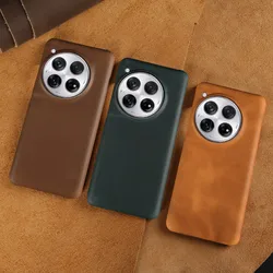 For Oneplus 12 Case Premium Crazy Horse Genuine Leather Cover for oneplus 15 11 10Pro 8Pro 9RT Protect Cover Back Coque Fundas