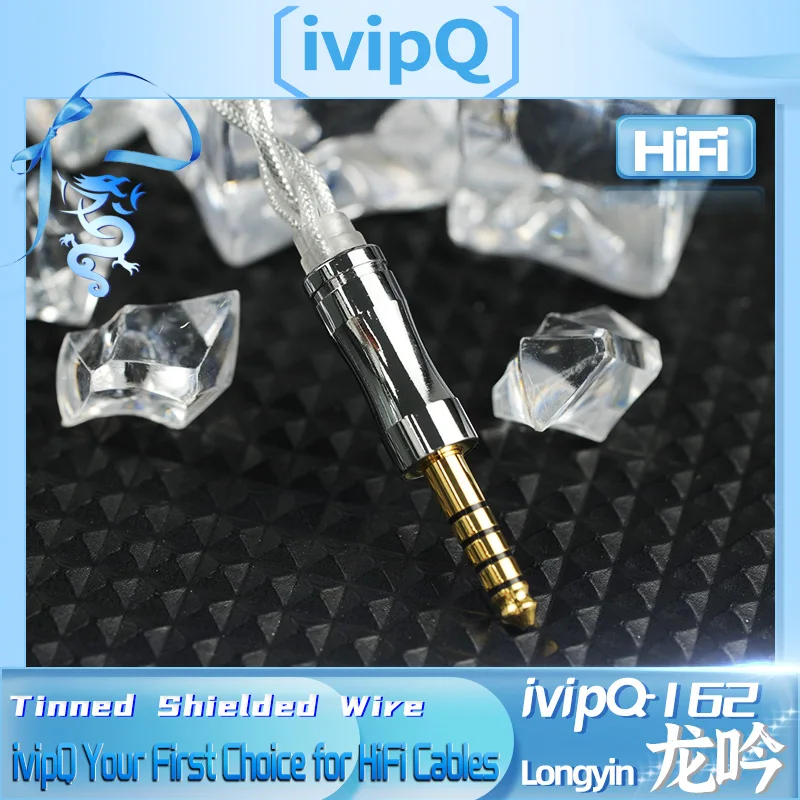 IvipQ 4 코어 주석 차폐 층 오일 침수 OFC 리츠 HiFi 이어폰 케이블, Fudu DZ4 용, 2.5mm, 3.5mm, 4.4mm 0.78, 2 핀 MMCX QDC IE900