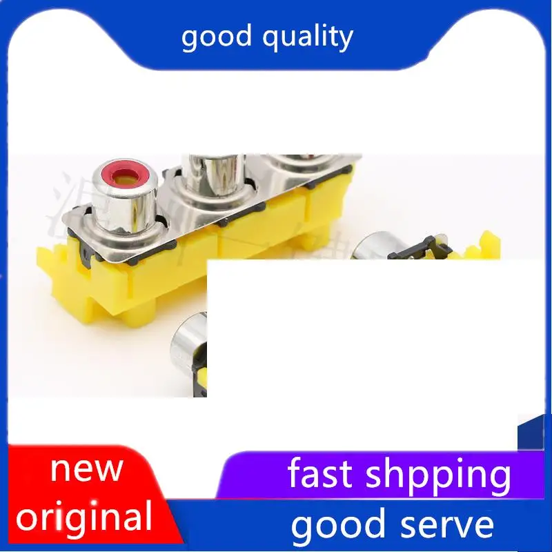 

10 шт. оригинальный новый AV3-8.4-14PB обратный контакт AV разъем с же сердечником 6-контактный RCA шесть отверстий печатная плата сварное видео основание лотоса