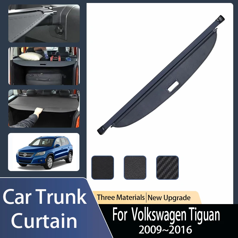 

For VW Volkswagen Tiguan 5N 2009~2016 Car Trunk Curtain Cover Privacy Security Boot Shade Luggage Rack Partition Car Accessories