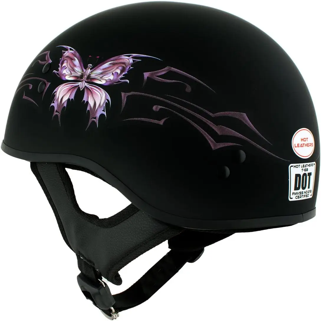高度なオートバイ用DOT規格スカルキャップ クラシックハーフヘルメット バイカー HLD HLT